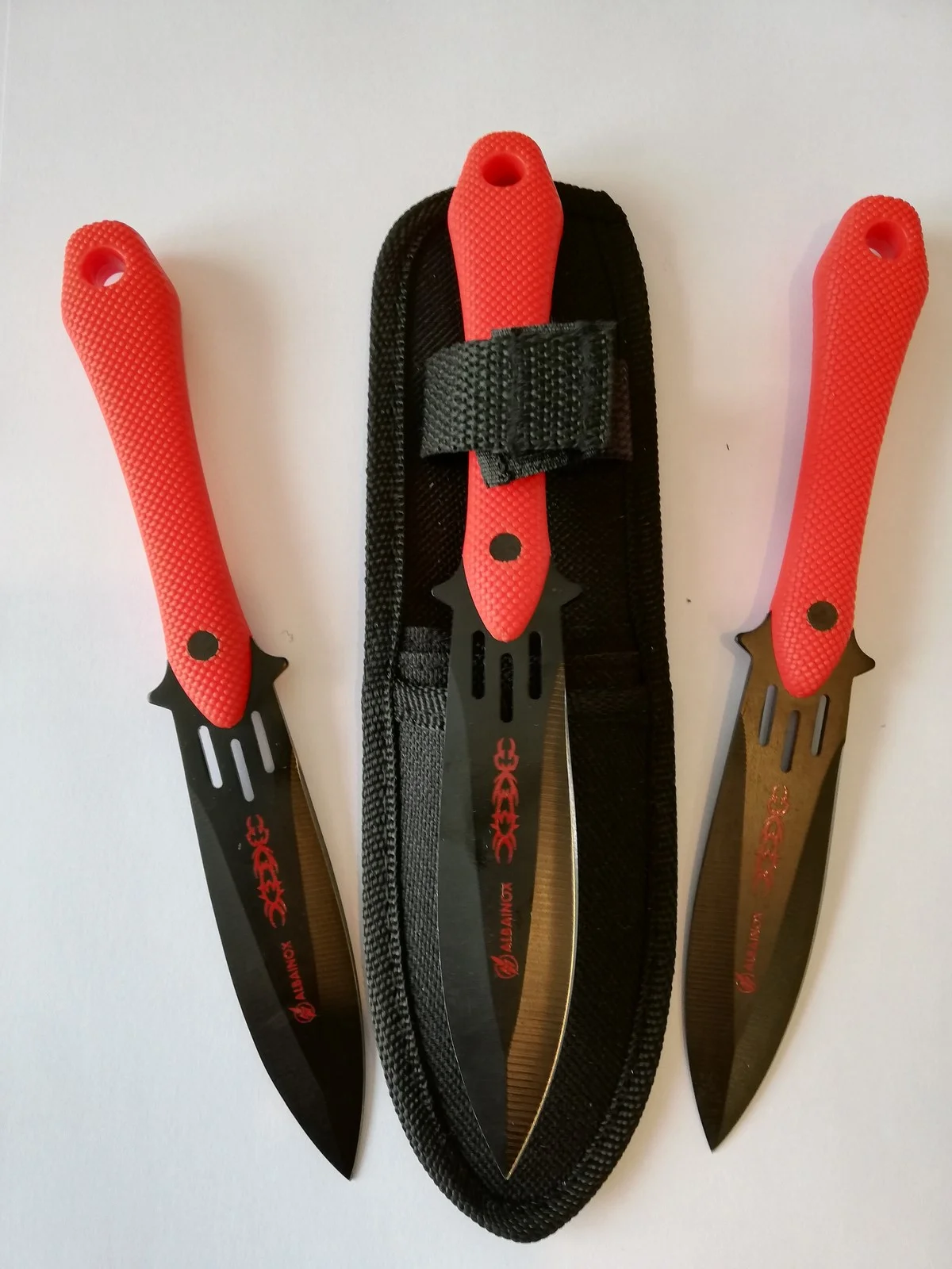 Set de 3 couteaux de lancer, manche ABS